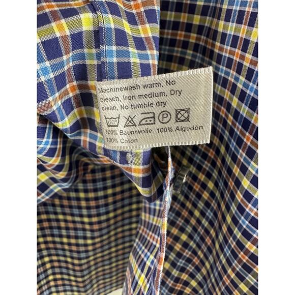 ETON Contemporary Checkered Plaid Button Shirt Multicolor Sweeden Size 42 - 16.5 - Picture 7 of 9